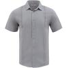 imageButton Down Short Sleeve Linen Shirts for Men Summer Casual Cotton Spread Collar Beach ShirtsGuayabera Grey