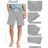 imageMens Drawstring Casual Shorts Elastic Waist Summer Beach Shorts with PocketsGrey