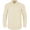 imageButton Down Linen Shirts for Men Casual Long Sleeve Regular Fit Cotton Beach Shirts with PocketBeige