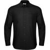 imageButton Down Linen Shirts for Men Casual Long Sleeve Regular Fit Cotton Beach Shirts with PocketBlack