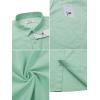 imageButton Down Linen Shirts for Men Casual Long Sleeve Regular Fit Cotton Beach Shirts with PocketGreen