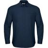 imageButton Down Linen Shirts for Men Casual Long Sleeve Regular Fit Cotton Beach Shirts with PocketNavy