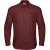imageButton Down Linen Shirts for Men Casual Long Sleeve Regular Fit Cotton Beach Shirts with PocketRed Wine