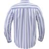 imageButton Down Linen Shirts for Men Casual Long Sleeve Regular Fit Cotton Beach Shirts with PocketStripe Blue