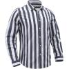 imageButton Down Linen Shirts for Men Casual Long Sleeve Regular Fit Cotton Beach Shirts with PocketStripe Grey