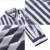 imageButton Down Linen Shirts for Men Casual Long Sleeve Regular Fit Cotton Beach Shirts with PocketStripe Grey