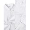 imageButton Down Linen Shirts for Men Casual Long Sleeve Regular Fit Cotton Beach Shirts with PocketWhite