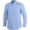 imageButton Down Linen Shirts for Men Casual Long Sleeve Regular Fit Cotton Beach Shirts with PocketZ Guayabera Blue