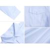 imageButton Down Long Sleeve Linen Shirts for Men Summer Casual Cotton Spread Collar Beach Shirts YBlue Large