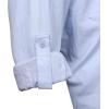 imageButton Down Long Sleeve Linen Shirts for Men Summer Casual Cotton Spread Collar Beach Shirts YBlue Large