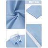 imageMens Button Down Dress Shirts Short Sleeve Casual Shirts Wrinkle Free Business Shirt Stain SheildBlue