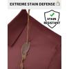 imageMens Button Down Dress Shirts Short Sleeve Casual Shirts Wrinkle Free Business Shirt Stain SheildRed Wine