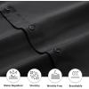 imageMens Button Down Dress Shirts Short Sleeve Casual Shirts Wrinkle Free Business Shirt Stain SheildSlimfit Black