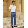 imageMens Button Down Dress Shirts Short Sleeve Casual Shirts Wrinkle Free Business Shirt Stain SheildSlimfit White