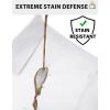 imageMens Button Down Dress Shirts Short Sleeve Casual Shirts Wrinkle Free Business Shirt Stain SheildWhite