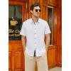 imageMens Button Down Dress Shirts Short Sleeve Casual Shirts Wrinkle Free Business Shirt Stain SheildWhite