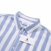 imageMens Casual Linen Cotton Button Down Short Sleeve Shirts Cuban Camp Guayabera Beach TopsBluewhite