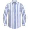 imageMens Casual Linen Cotton Button Down Short Sleeve Shirts Cuban Camp Guayabera Beach TopsBluewhite