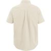 imageMens Casual Linen Cotton Button Down Short Sleeve Shirts Cuban Camp Guayabera Beach TopsCubanbeige