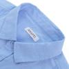 imageMens Casual Linen Cotton Button Down Short Sleeve Shirts Cuban Camp Guayabera Beach TopsCubanblue