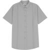 imageMens Casual Linen Cotton Button Down Short Sleeve Shirts Cuban Camp Guayabera Beach TopsCubangrey