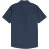 imageMens Casual Linen Cotton Button Down Short Sleeve Shirts Cuban Camp Guayabera Beach TopsCubannavy Blue