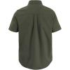 imageMens Casual Linen Cotton Button Down Short Sleeve Shirts Cuban Camp Guayabera Beach TopsCubanoliver Green