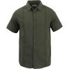 imageMens Casual Linen Cotton Button Down Short Sleeve Shirts Cuban Camp Guayabera Beach TopsCubanoliver Green