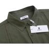 imageMens Casual Linen Cotton Button Down Short Sleeve Shirts Cuban Camp Guayabera Beach TopsCubanoliver Green