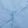imageMens Casual Linen Cotton Button Down Short Sleeve Shirts Cuban Camp Guayabera Beach TopsShort Sleeveblue