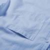 imageMens Casual Linen Cotton Button Down Short Sleeve Shirts Cuban Camp Guayabera Beach TopsStripeblue