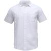 imageMens Casual Linen Cotton Button Down Short Sleeve Shirts Cuban Camp Guayabera Beach TopsStripewhite