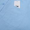 imageMens Casual Linen Cotton Button Down Short Sleeve Shirts Cuban Camp Guayabera Beach TopsWater Blue