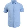 imageMens Casual Linen Cotton Button Down Short Sleeve Shirts Cuban Camp Guayabera Beach TopsWater Blue
