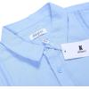 imageMens Casual Long Sleeve Cotton Linen Shirts Buttons Down Cuban Camp RollUp Sleeve Summer Beach ShirtsCuban Blue