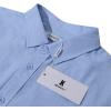 imageMens Casual Long Sleeve Cotton Linen Shirts Buttons Down Solid Plain RollUp Sleeve Summer Beach ShirtsBlue