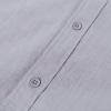 imageMens Casual Long Sleeve Cotton Linen Shirts Buttons Down Solid Plain RollUp Sleeve Summer Beach ShirtsGrey
