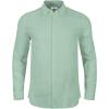 imageMens Casual Long Sleeve Cotton Linen Shirts Buttons Down Solid Plain RollUp Sleeve Summer Beach ShirtsMint Green