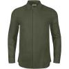 imageMens Casual Long Sleeve Cotton Linen Shirts Buttons Down Solid Plain RollUp Sleeve Summer Beach ShirtsOlive Green