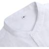 imageMens Cotton Linen Henley Shirts 34 Sleeve Beach Yoga Summer Solid T Shirt Tops