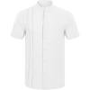 imageMens Cuban Guayabera Shirts Cotton Linen Button Down Short Sleeve Shirts Casual Summer Beach Shirt