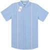 imageMens Linen Cuban Guayabera Button Down Shirts Short Sleeve Casual Summer Beach TopsBlue