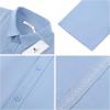 imageMens Linen Cuban Guayabera Button Down Shirts Short Sleeve Casual Summer Beach TopsBlue