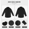 imageButton Down Shirts for Women Long Sleeve Dress Blouse Casual Solid Office Work TopsBlack