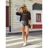 imageButton Down Shirts for Women Long Sleeve Dress Blouse Casual Solid Office Work TopsCoffee