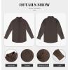 imageButton Down Shirts for Women Long Sleeve Dress Blouse Casual Solid Office Work TopsCoffee