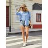 imageButton Down Shirts for Women Long Sleeve Dress Blouse Casual Solid Office Work TopsSky Blue