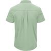 imageMens Casual Linen Button Down Short Sleeve Shirts Beach Summer Spread Collar Pocket TopsPocketmint Green