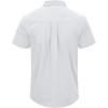 imageMens Casual Linen Button Down Short Sleeve Shirts Beach Summer Spread Collar Pocket TopsPocketwhite