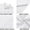 imageMens Casual Linen Button Down Short Sleeve Shirts Beach Summer Spread Collar Pocket TopsWhite
